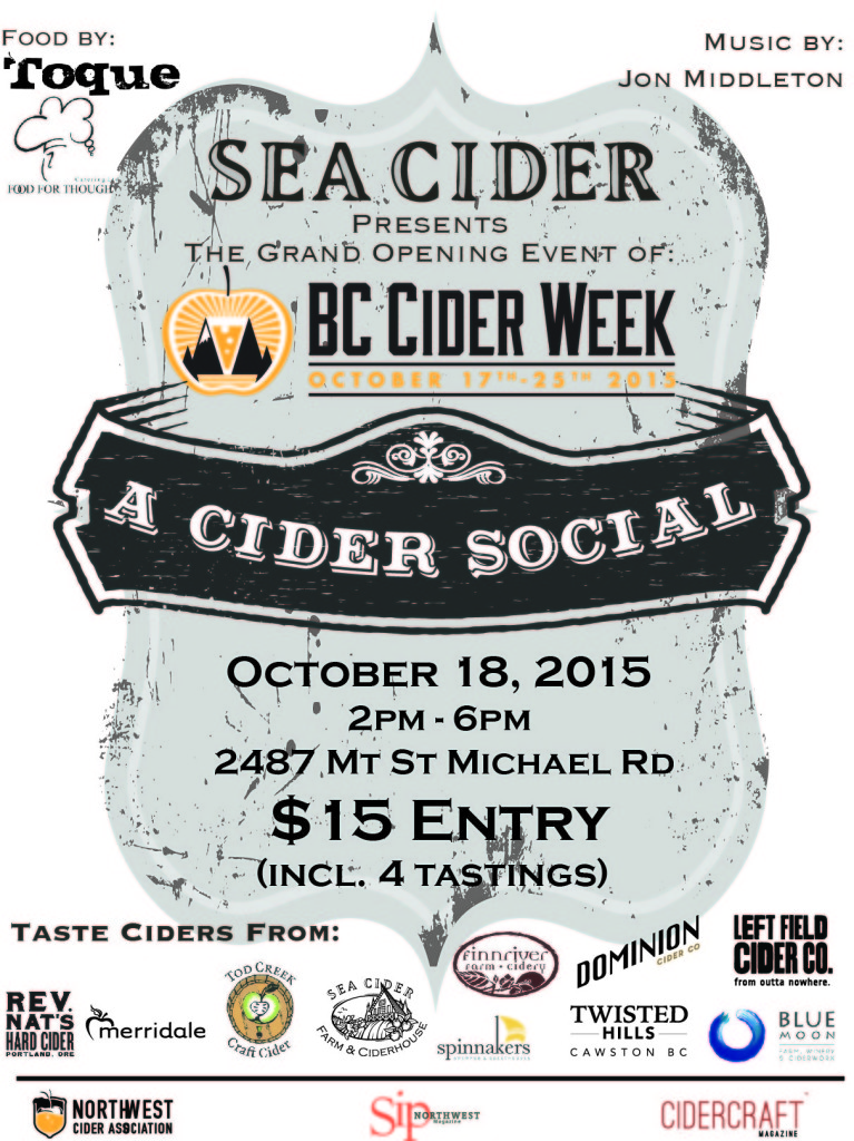 Cider Social Event Poster 11x17