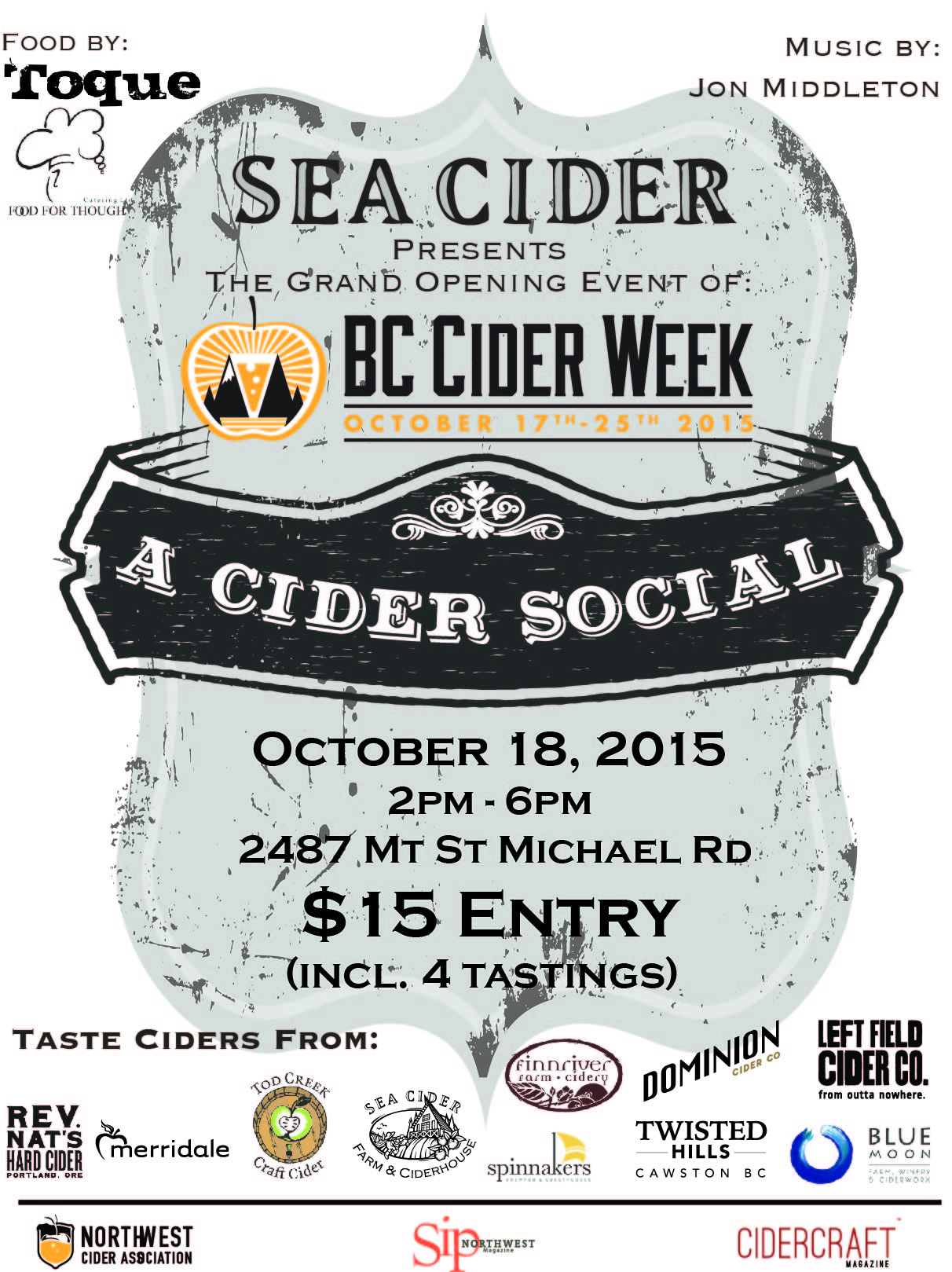 Cider Social Event Poster 11x17